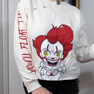 'You'll Float Too' IT Pennywise cropped sweater